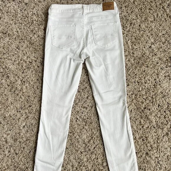 Abercrombie & Fitch stretch skinny jean white 00 - Picture 4 of 4